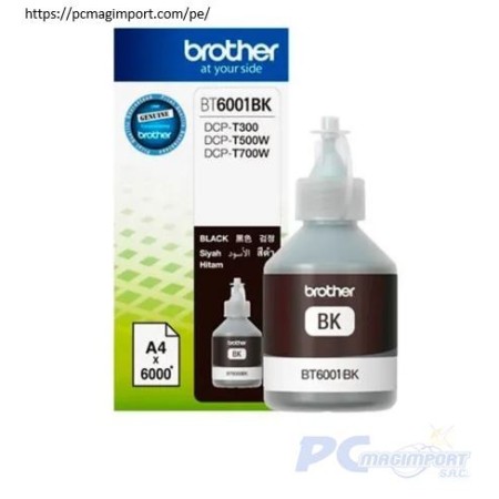 Botella de Tinta Negro Brother BT6001BK