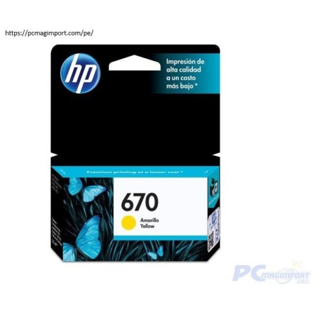 TINTA 670 HP (CZ116AL) YELLOW