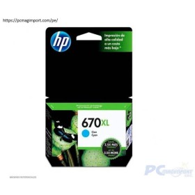 TINTA 670XL HP (CZ118AL) CYAN