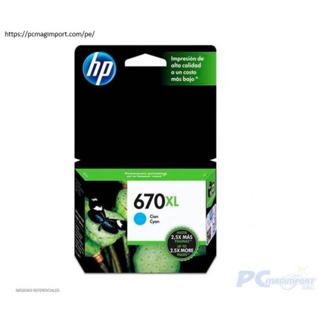 TINTA 670XL HP (CZ118AL) CYAN