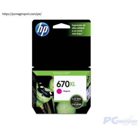 TINTA 670XL HP (CZ119AL) MAGENTA