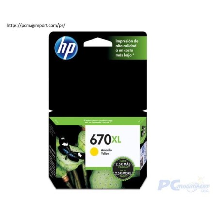 TINTA 670XL HP (CZ120AL) YELLOW