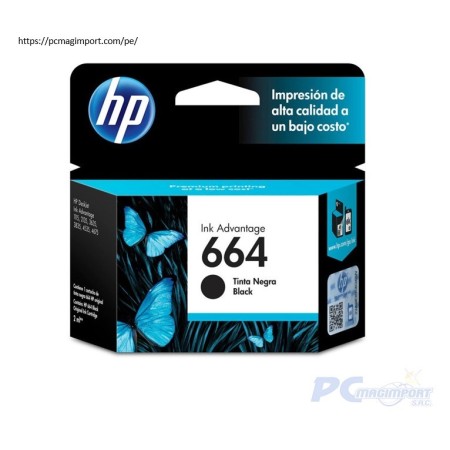 Cartucho de Tinta HP 664 Negro (F6V29AL)
