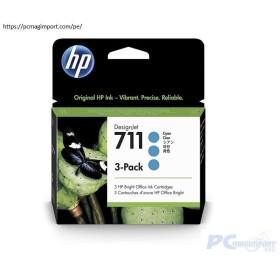 Cartucho de Tinta HP 711 Cian Original 3-Pack 29ml (CZ134A) T120/T520