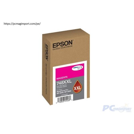 TINTA EPSON T748XXL320, MAGENTA, ALTO RENDIMIENTO, PARA EPSON WORKFORCE PRO.