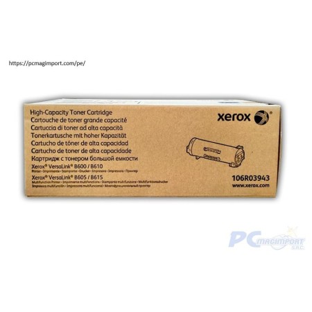 TONER XEROX BLACK HIGH CAPACITY 106R03943  - VL B600/B605/B610/B615 (25K)