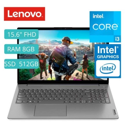 Laptop Lenovo V15 G3 Iap Core I3, 15.6" Fhd, 8Gb Ddr4, Ssd 512Gb, Freedos