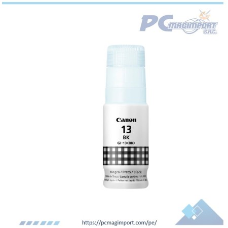 Botella de tinta Canon GI-13BK / Color Negro / 70ml