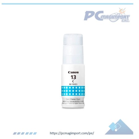 Botella de tinta Canon GI-13C / Color CYAN / 70ml