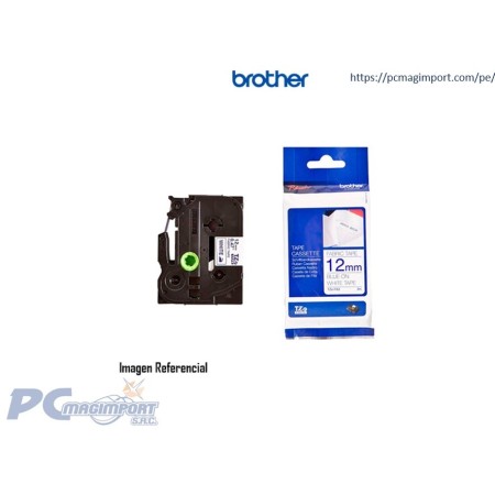 CINTA BROTHER TZEFA3 1/2" NAVY BLUE ON WHITE 9.8FT