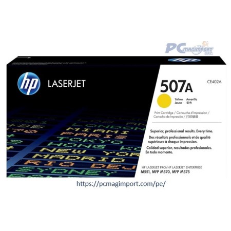 TONER HP (507A) Ce402A Yellow Laserjet M551N, M551Dn, M570