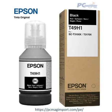 TINTA EPSON T49H100 BLACK BOTELLA 140ML SC-T3100X/ T3170X
