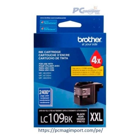 Tinta Brother LC-109BK Negro J6720Dw         MFC-J6520DW/ MFC-J6720DW/ MFC-J6920DW