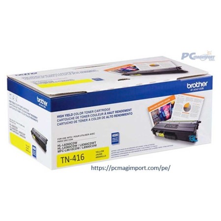 TONER BROTHER TN-416Y YELLOW  (MFCL8900CDW) 6,500 PAG.