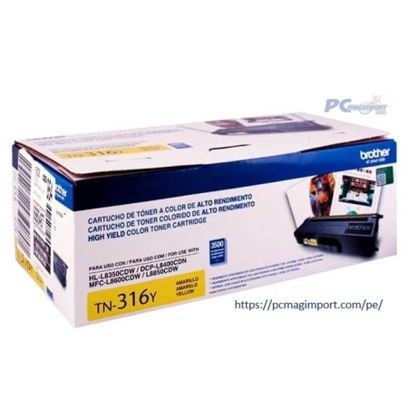 TONER BROTHER TN-316Y YELLOW  3, 500 Paginas