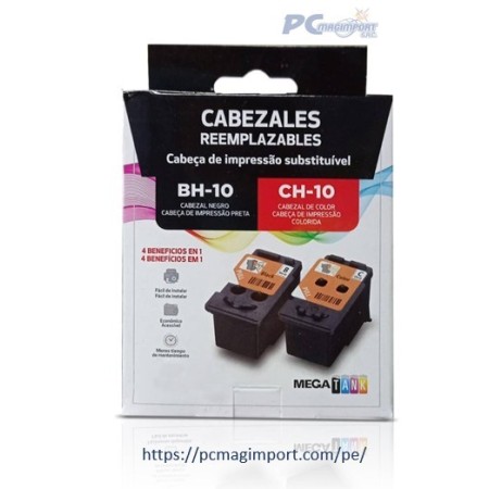 PACK CABEZAL CANON BH-10 NEGRO + CH-10 COLOR