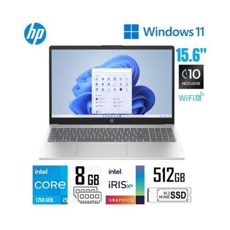 NOTEBOOK HP 15-FD0048LA Intel i5-1235U 8GB/SSD512GB/15.6″/W11home