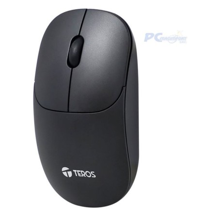 Mouse óptico inalámbrico TEROS TE-1217S, 1000 DPI, receptor USB, 3 botones