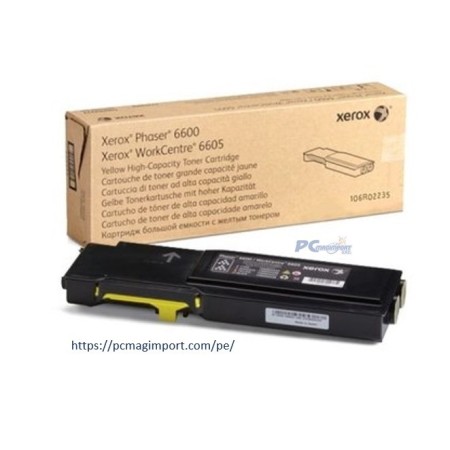 TONER XEROX 106R02235 YELLOW ALTA CAPACIDAD PHASER 6600