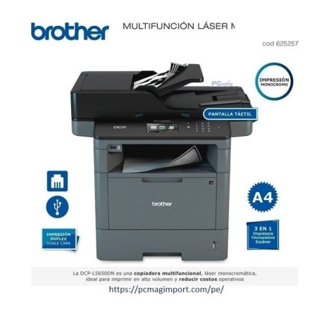 MULTIFUNCIONAL LASER BROTHER B/N. DCP-L5650DN 42PPM-1200DPI