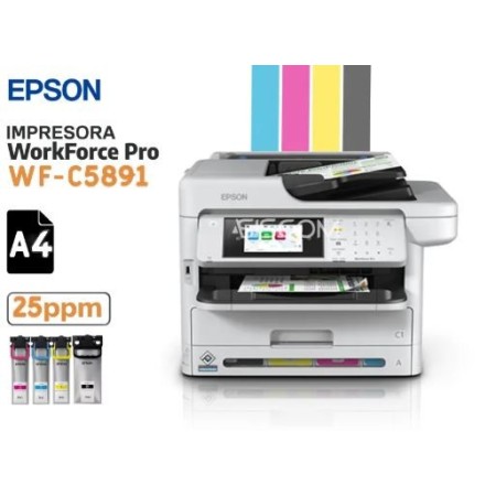 Multifuncional a color Epson WorkForce Pro WF-C5891, Imprime/Escanea/Copia/Fax/LAN/WiFi.