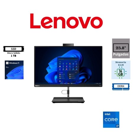 COMPUTADORA ALL IN ONE LENOVO THINKCENTRE NEO 30A 23.8" I7-1335U/ 16GB / 1TB SSD / WINDOWS 11