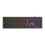Teclado gamer TEROS TE-4072G, RGB, USB, negro membrana