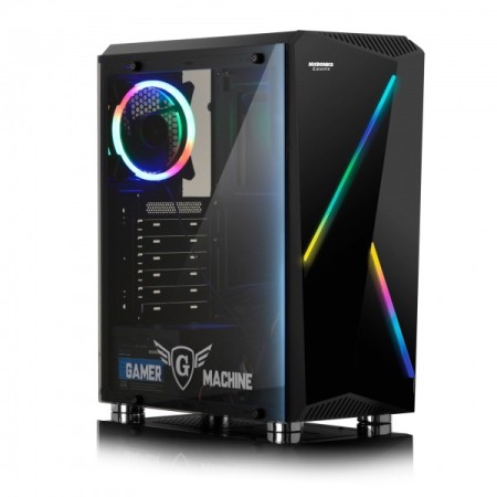 CASE MICRONICS CORSARIO (MIC GC802) 1 PANEL VIDRIO | SIN FUENTE | LED-RGB